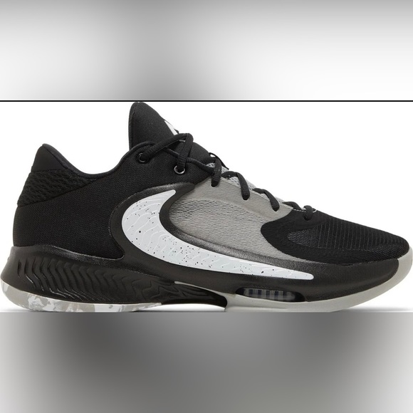 Nike Zoom Freak 4 DJ6149-001 Black/Light Gray Men Basketball Shoes Oreo - Picture 2 of 9